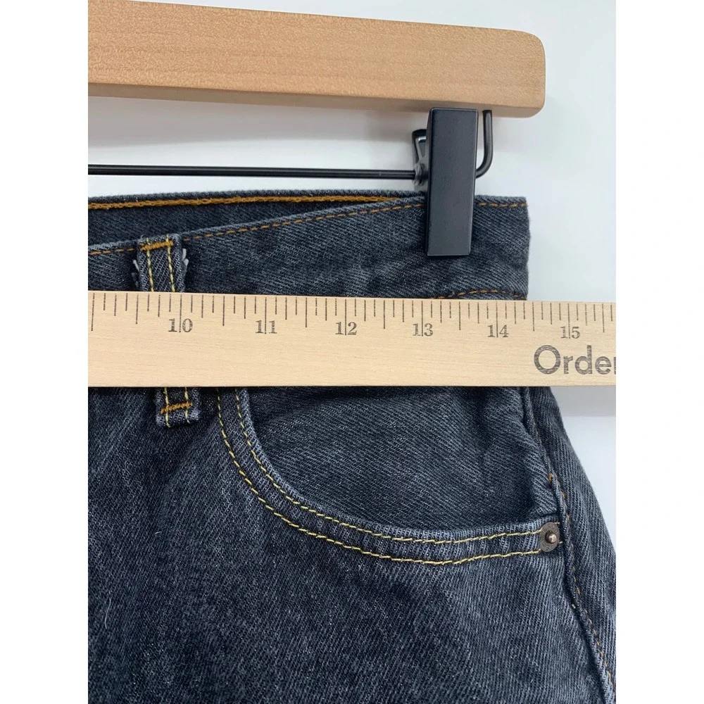 Levis 501 Jeans Mens 28x27 Black Button Fly Straight Fade Distressed (Tag 31x30)